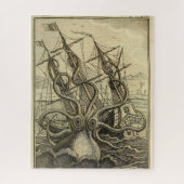 Riesenktopus Vintag 1801 Etching Puzzle (Vertikal)