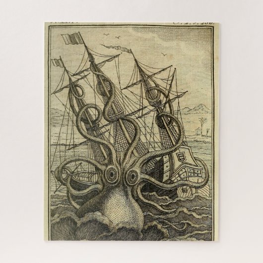 Riesenktopus Vintag 1801 Etching Puzzle (Vertikal)