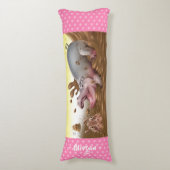 Riesenkuschion Hippos in Schlammmarshmallow rosa. Seitenschläferkissen (Vorderseite Vertikal)