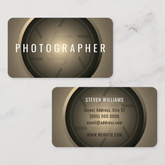 Riesenlinse Visitenkarte (Vorne/Hinten)