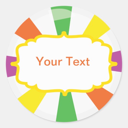 Riesenlollipop-Süßigkeiten-Buffet-Label Runder Aufkleber (Vorderseite)