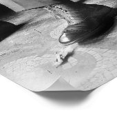 Riesenmann trinkt ein Bier, 1910. Vintages Foto Poster (Ecke)