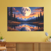 Riesenmond: Nachts Leinwanddruck (Insitu (Wohnzimmer))