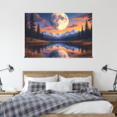 Riesenmond: Nachts Leinwanddruck (Insitu (Schlafzimmer))
