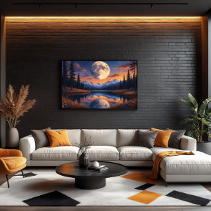 Riesenmond: Nachts Leinwanddruck