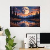 Riesenmond: Nachts Poster (Heimbüro)