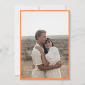 Riesenmonogramm Ampersand Peach Orange Pink Hochze Einladung (Rückseite)