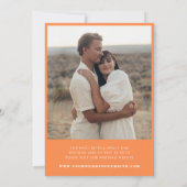 Riesenmonogramm Ampersand Peach Orange Pink Hochze Einladung (Rückseite)