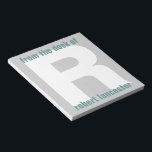 Riesenmonogramm aus dem Schreibtisch des Notepad Notizblock<br><div class="desc">Klicken Sie auf IT CUSTOMIZE,  um diese Vorlage zu ändern.</div>