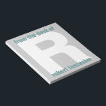 Riesenmonogramm aus dem Schreibtisch des Notepad Notizblock<br><div class="desc">Klicken Sie auf IT CUSTOMIZE,  um diese Vorlage zu ändern.</div>