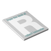 Riesenmonogramm aus dem Schreibtisch des Notepad Notizblock (angewinkelt)