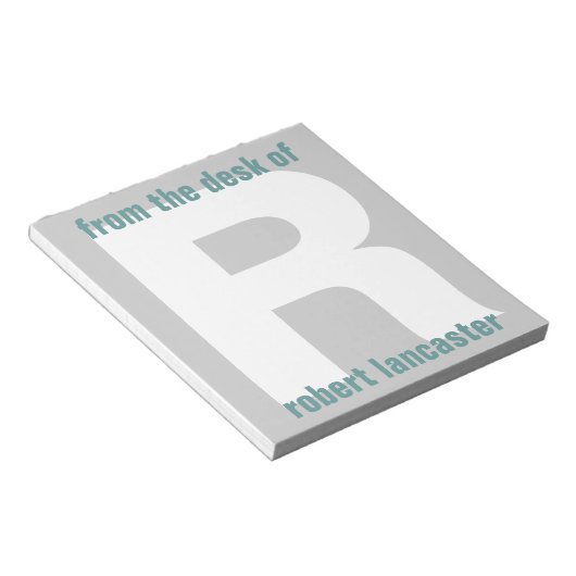 Riesenmonogramm aus dem Schreibtisch des Notepad Notizblock (angewinkelt)