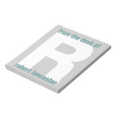 Riesenmonogramm aus dem Schreibtisch des Notepad Notizblock (Rotiert)