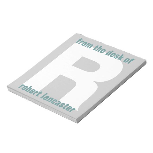 Riesenmonogramm aus dem Schreibtisch des Notepad Notizblock (Rotiert)