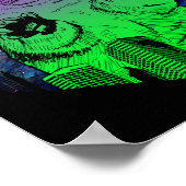 Riesenmonster Catzilla greift Cat Skyline an Poster (Ecke)