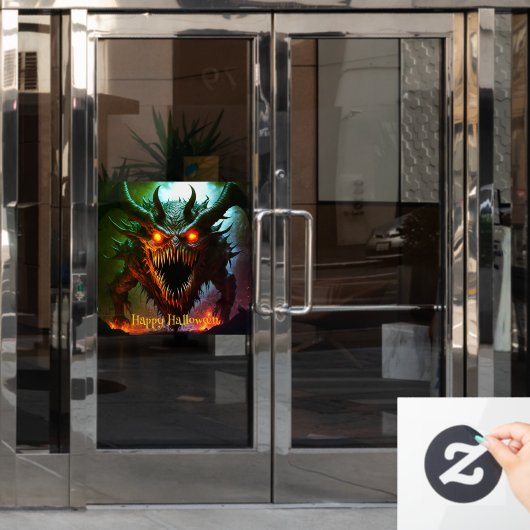 Riesenmonster Halloween-Fensterklammer Fensteraufkleber (Büro Tür)