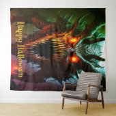 Riesenmonster Halloween-Hintergrund Wandteppich (Beispiel (Horizontal))