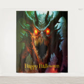 Riesenmonster Halloween-Hintergrund Wandteppich (Vorderseite)