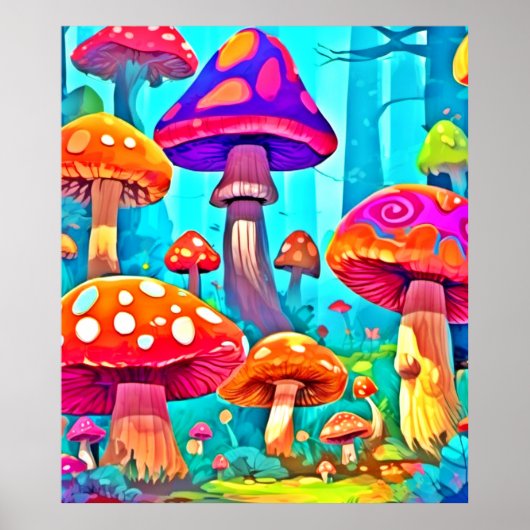 Riesenmushroom Cartoon Art Poster (Vorne)