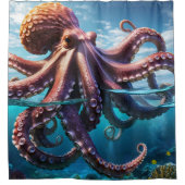 Riesenoctopus Duschvorhang (Vorderseite)