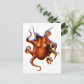 Riesenoctopus Fringed Postkarte (Stehend Vorderseite)