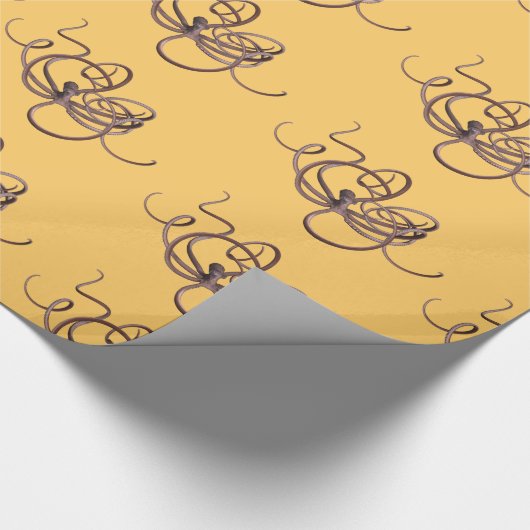 Riesenoctopus Geschenkpapier (Ecke)