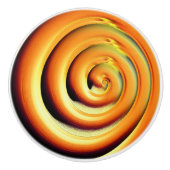 Riesenorange-Spirale in schwarz Keramikknauf (Vorderseite)