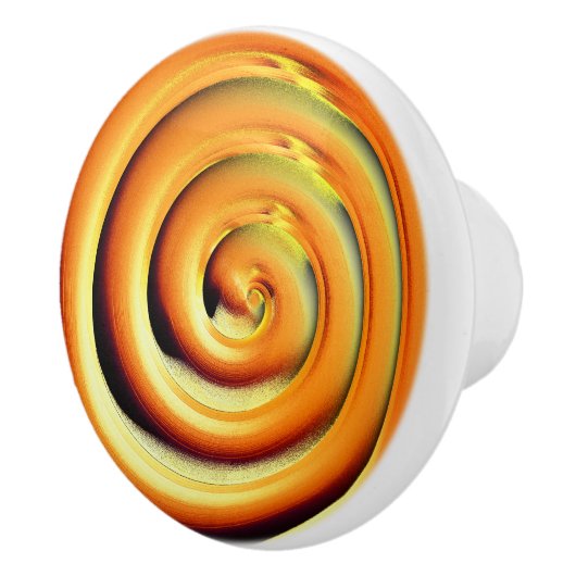 Riesenorange-Spirale in schwarz Keramikknauf (Rechts)