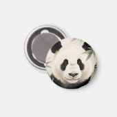 Riesenpanda-Bambus-Porträt Magnet (Vorderseite/Rückseite)