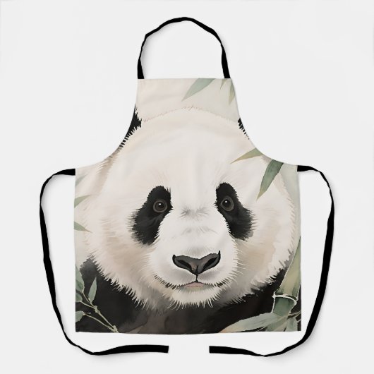 Riesenpanda-Bambus-Porträt Schürze (Vorderseite)