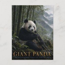 Riesenpanda-Bambuswald TIERE Postkarte