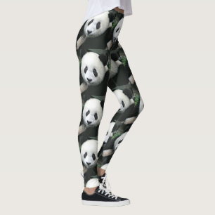 Riesenpanda Fliesen Gras Muster Leggings