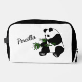 Riesenpanda frisst Bambus Name Waschbeutel (Vorderseite)