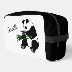 Riesenpanda frisst Bambus Name Waschbeutel