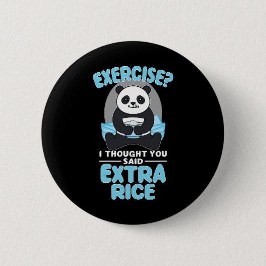 Riesenpanda Funny Gym Workout Redewendungen Nahrun Button (Vorderseite)