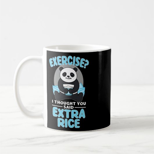 Riesenpanda Funny Gym Workout Redewendungen Nahrun Kaffeetasse (Links)