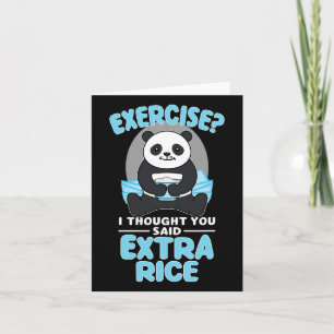 Riesenpanda Funny Gym Workout Redewendungen Nahrun Karte