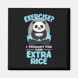 Riesenpanda Funny Gym Workout Redewendungen Nahrun Magnet
