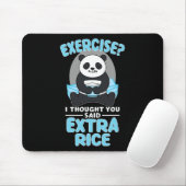 Riesenpanda Funny Gym Workout Redewendungen Nahrun Mousepad (Mit Mouse)