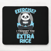 Riesenpanda Funny Gym Workout Redewendungen Nahrun Mousepad (Vorne)