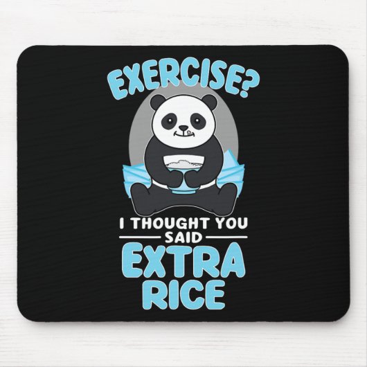 Riesenpanda Funny Gym Workout Redewendungen Nahrun Mousepad (Vorne)