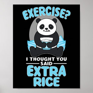 Riesenpanda Funny Gym Workout Redewendungen Nahrun Poster