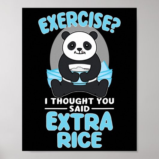 Riesenpanda Funny Gym Workout Redewendungen Nahrun Poster (Vorne)