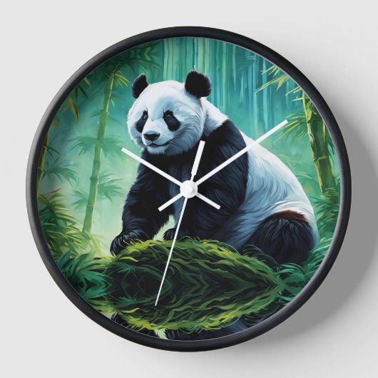 Riesenpanda im Bambuswald Uhr (Vorderseite)