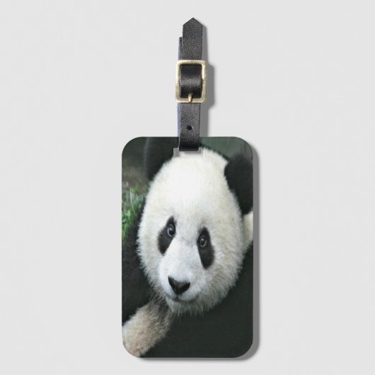 Riesenpanda in weichem grünem Gras Gepäckanhänger (Vorderseite Vertikal)