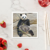 Riesenpanda isst Bambus Serviette (Beispiel)