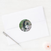 Riesenpanda isst Mittagskleber Runder Aufkleber (Umschlag)