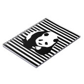 Riesenpanda schwarz und weiß gestreift notizblock (Linke Seite)