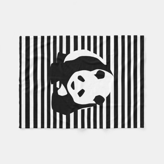Riesenpanda und Streifen Fleecedecke (Vorderseite (Horizontal))