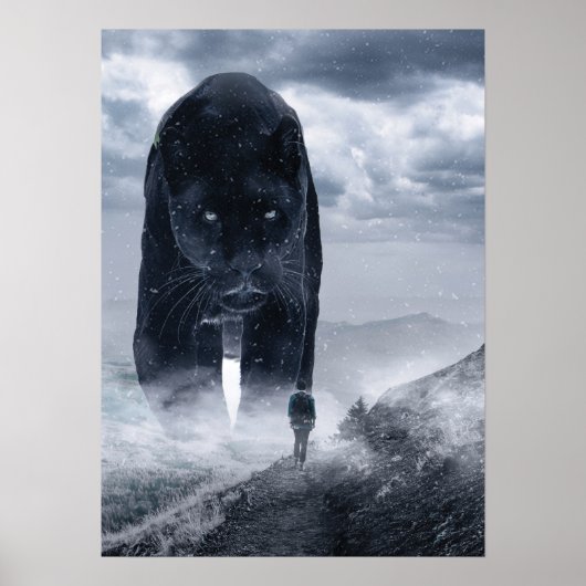 Riesenpanther gegen den Menschen, Erfolgsdenken Mo Poster (Vorne)